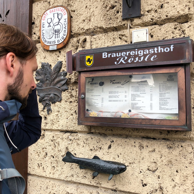 Speisekarte Brauerei Rössle, Zweispaltendorf